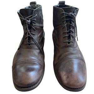 Rockport CG7324 Mens Brown Leather Suede Cap Toe Brogue Ankle Boots Size 13